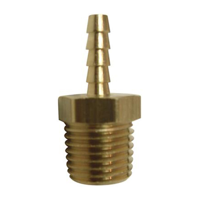 Hose Barb - Brass - 5/16" x 1/8" - Barb x MIP - Each