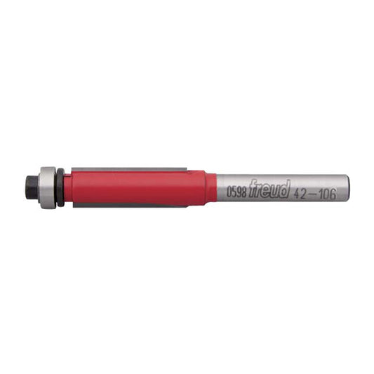 Freud Bearing Flush Trim Router Bit - 1/2-in dia x 2 1/8-in L - 1/4-in Round Shank - 1/2-in Carbide Height - Each