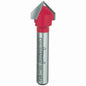 Freud V Grooving Router Bit - Carbide-Tipped - 1 Per Pack - 1 3/4-in L x 1/2-in Dia - Each