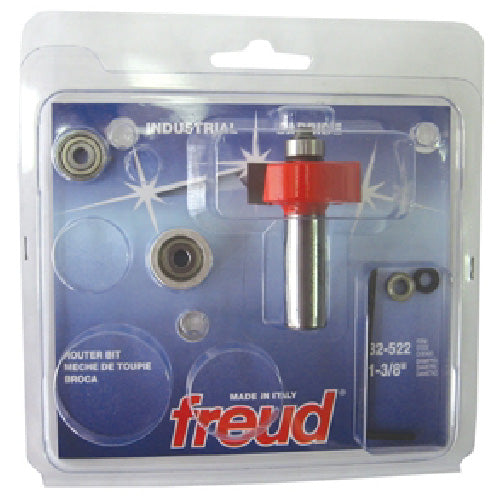 Freud Rabbeting with Bearing Set - 1 3/8-in Dia x 2 1/4-in L - 1/2-in Dia Round Shank - Carbide-Tipped - Each