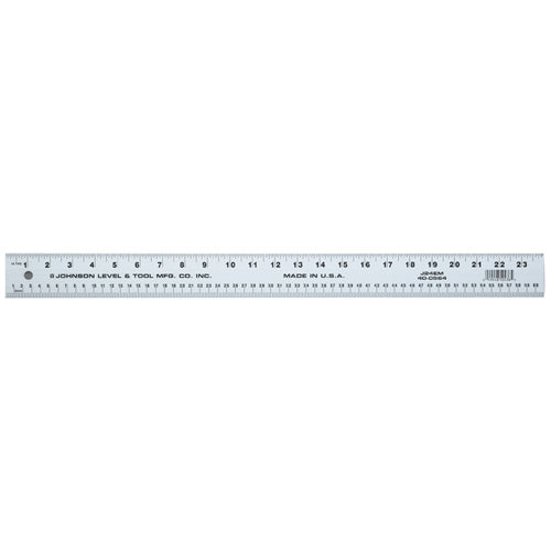 Johnson Straight Edge Ruler - Aluminum - 24-in - Each