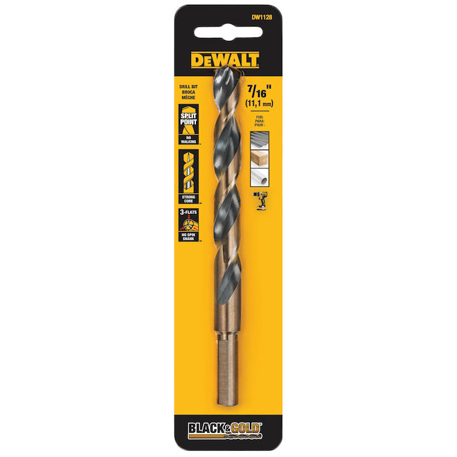 DEWALT 7/16-in Black Oxide Split-Point Drill Bit - Individual - Each