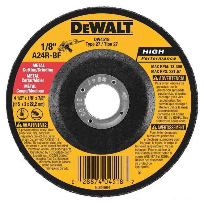 DEWALT 4 1/2-in General Purpose Metal-Cutting Wheel - Each