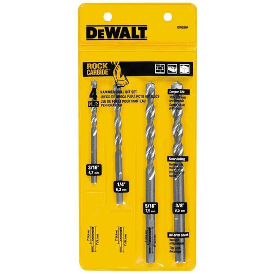 DEWALT 4 Piece Masonry Bit Set - Each