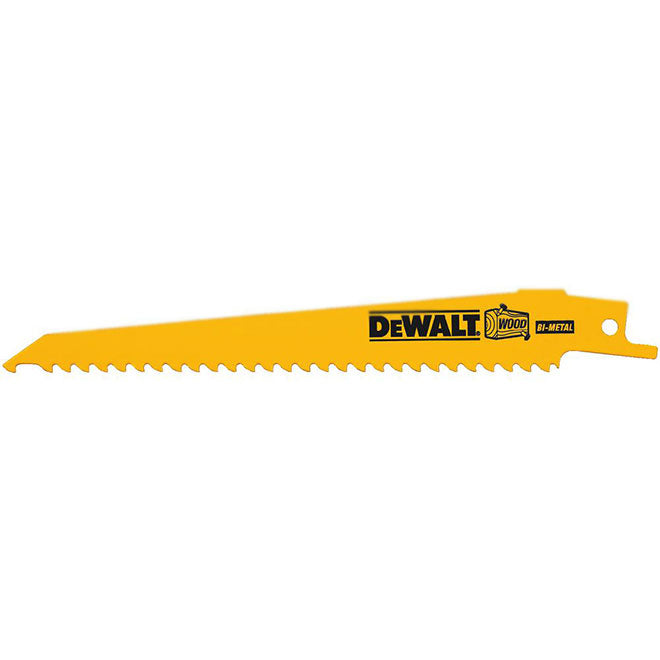 DeWalt Wood Cutting Reciprocating Saw Blades - 6-in L - 3 TPI - 5 Per Pack - Each