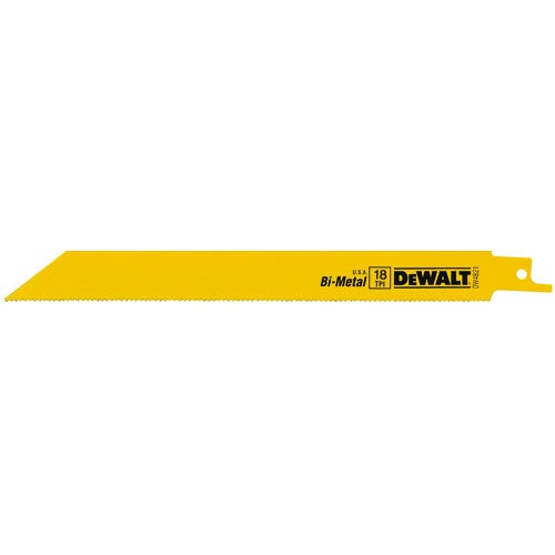 DeWALT Reciprocating Saw Blades - Bi-Metal - 8-in L - 5 Per Pack - 18 TPI - Each