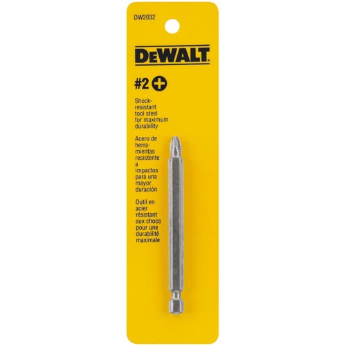 DeWalt Phillips-Head Screwdriver Power Bit - #2 x 3 1/2-in L - Hex Shank - Steel - Each