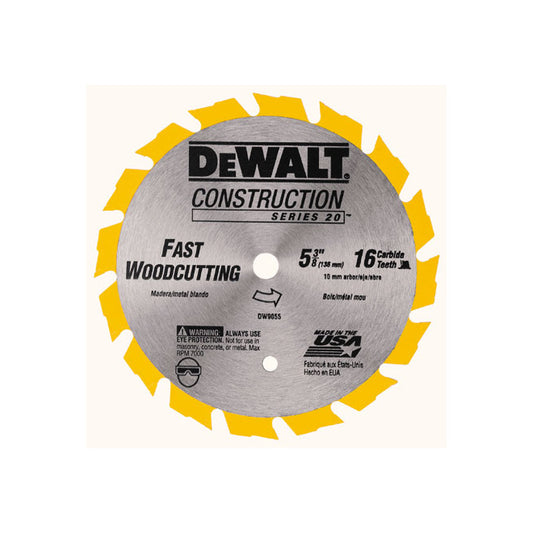 DEWALT 5-3/8-in 16 Teeth Carbide Circular Saw Blade - Individual - Each