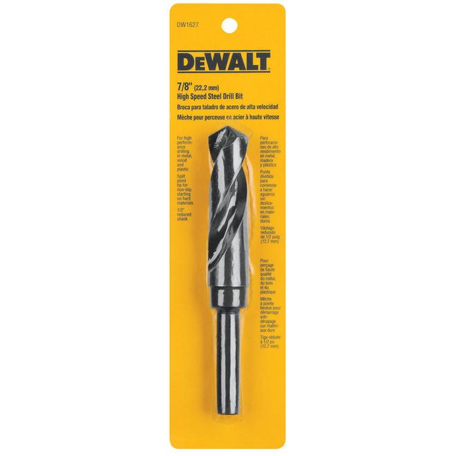 DEWALT 7/8-in Black Oxide Reduced Round Shank Drill Bit - Each