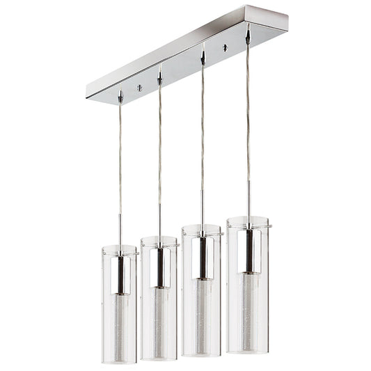 Bubble Flow 4-Light Pendant Light - Chrome-