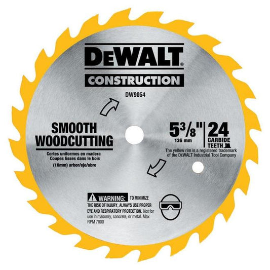 DEWALT Construction 5 3/8-in 24-Tooth Smooth Woodcutting Saw Blade - Each