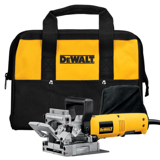 DEWalt Corded Plate Joiner Kit with Bag - 6.5-Amp Motor - 10 000 RPM - Dual Rack and Pinon Fence - Anti-Slip Pin - Each