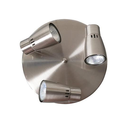 Whisper 3-Light Tracklight - Round - 10" - Brushed Nickel-