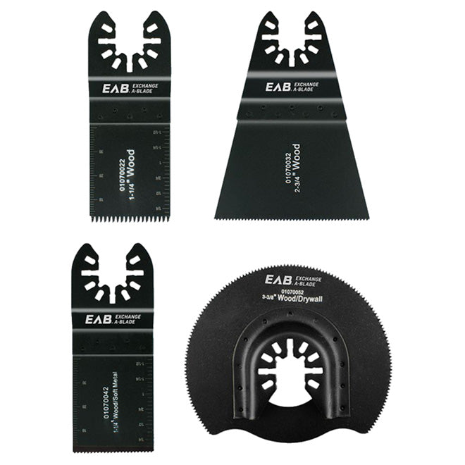 EAB Professional Oscillating Blade Tools - Flush Cut - Steel - Set of 4 - Each