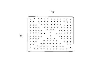 Fibro-Drain Polyethylene Plastic Retaining Basin Lid - Black - 14-in x 16-in - Each