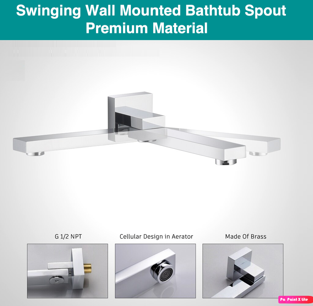 Ceiling Tub Shower System Set Three Function With Pressure-Balance Valve Swirling Spout Chrome Finish