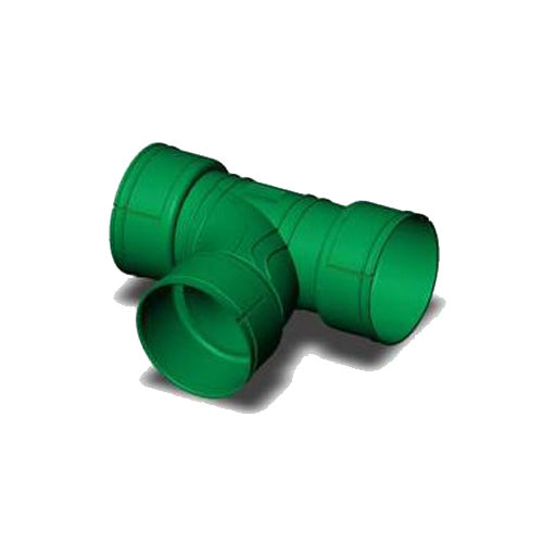 Soleno External Tee-Wye - High-density Polyethylene - Green - 4-in dia - Each