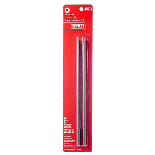 Senco Square Drive Bits - #2 8 45/64-in - Carbide - 2 Per Pack - Pack