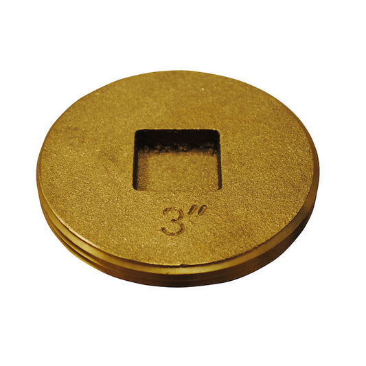 Oatey 3-in diameter Recessed Head Cleanout Plug - Brass - Each