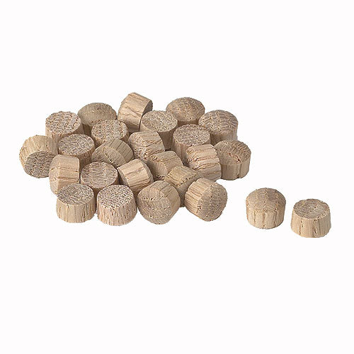 Wolfcraft Round Head Screw Plugs - Oak - Wood - 3/8-in dia - 25-Pack - Each