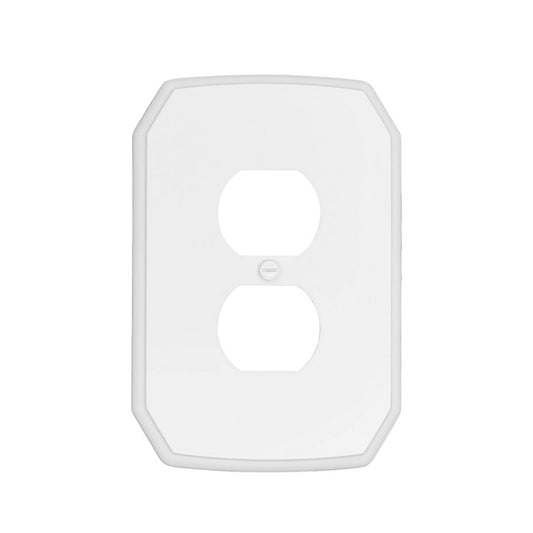 Atron 2-Gang 1-Pack White Duplex Jumbo Wall Plate-