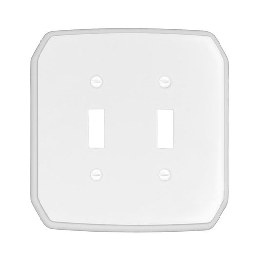 Atron 2-Gang 1-Pack White Toggle Jumbo Wall Plate-