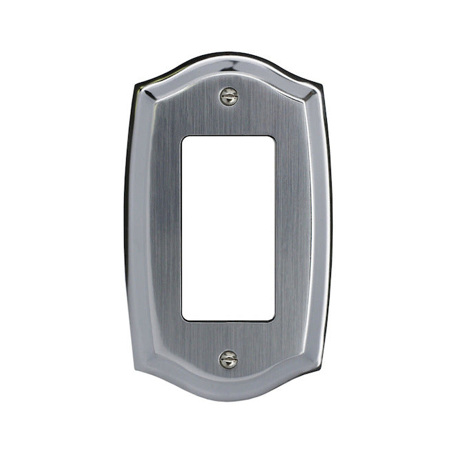 Atron 1-Gang 1-Pack Chrome Decorator Standard Wall Plate-