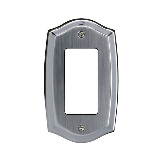 Atron 1-Gang 1-Pack Chrome Decorator Standard Wall Plate-