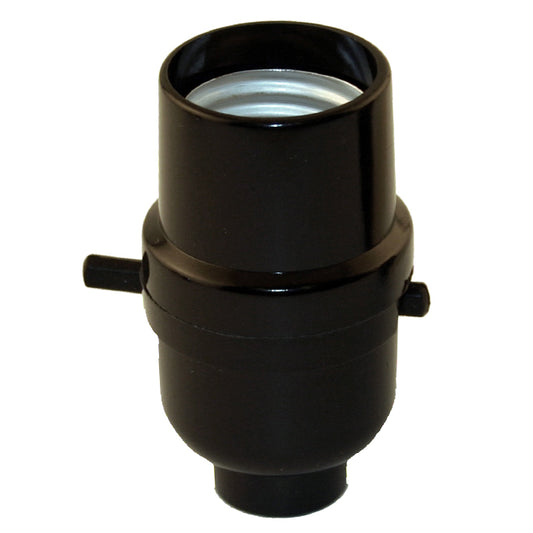 Atron Push Through Socket - Medium Base - Phenolic - Brown - 250-Volts - 660-Watt-