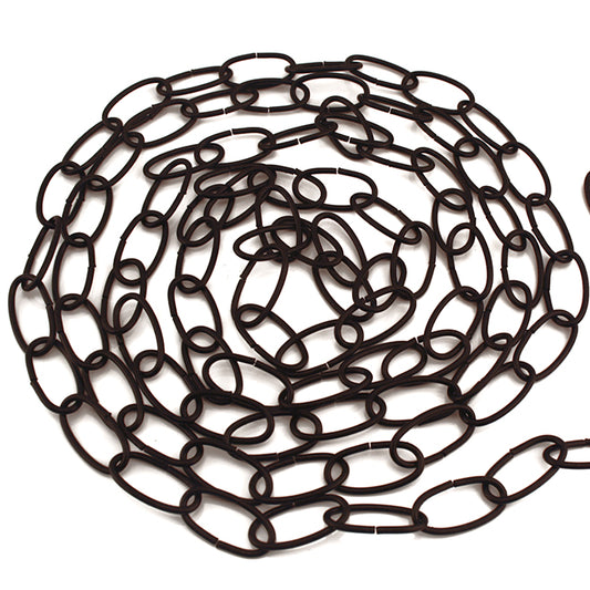 Atron Heavy Duty Oval Link Chain - Black - 8-Gauge - 12-ft L-
