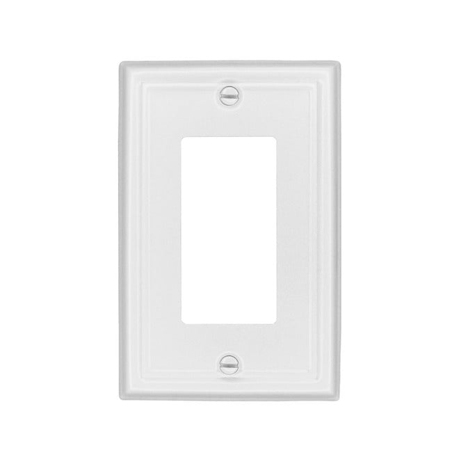 Single-Gang Wall Plate - "Estate" - White-