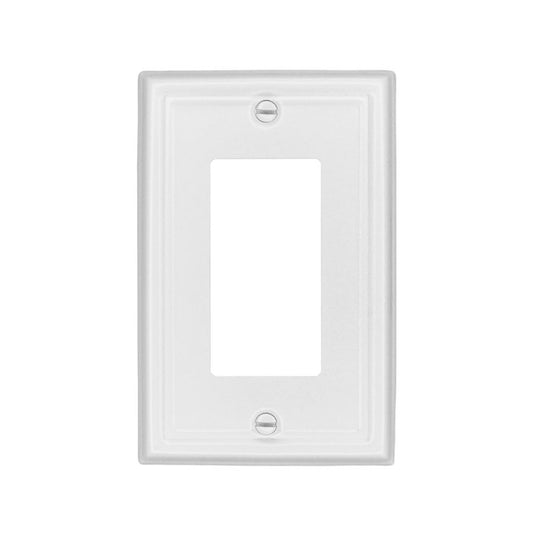 Single-Gang Wall Plate - "Estate" - White-