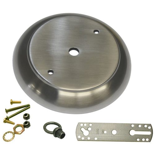 Atron Delux Canopy Kit - 5-in Dia x 5-in W x 1 3/16-in H - Satin Nickel - Smooth-