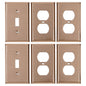 "Decora" Wall Plate - Duplex/Toggle - 6/PK - Antique Brass-