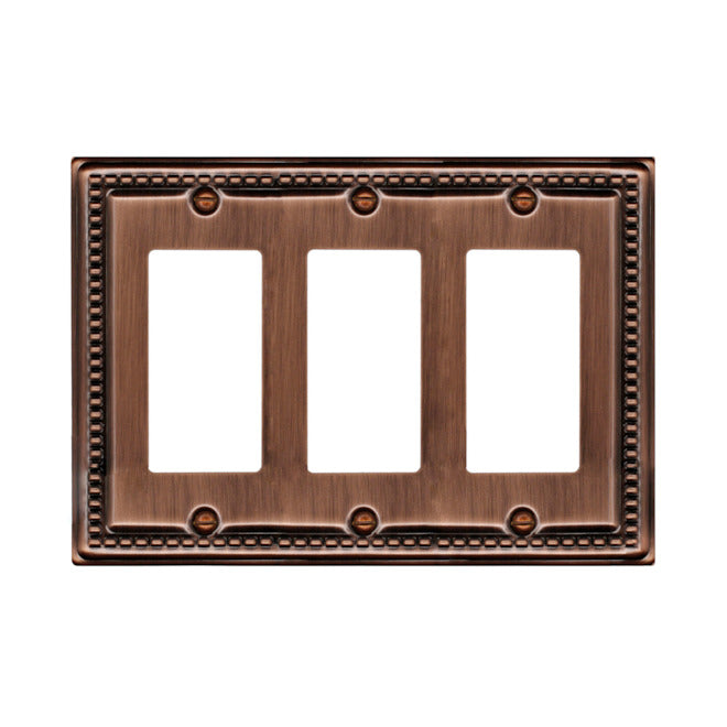 Atron 3-Gang 1-Pack Bronze Decorator Standard Wall Plate-