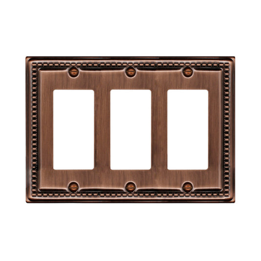 Atron 3-Gang 1-Pack Bronze Decorator Standard Wall Plate-