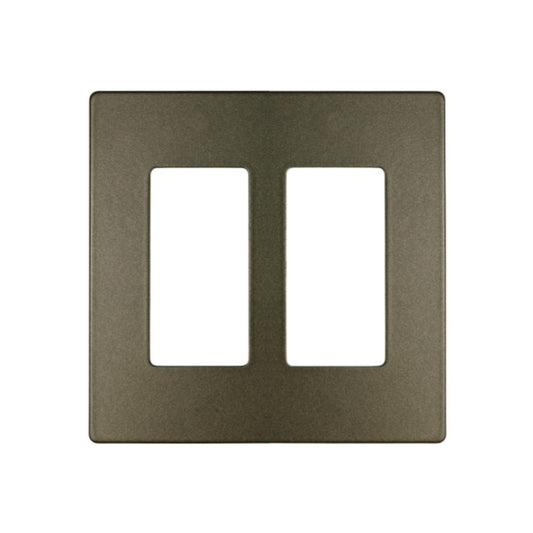 Atron 2-Gang 1-Pack Black Decorator Screwless Standard Wall Plate-