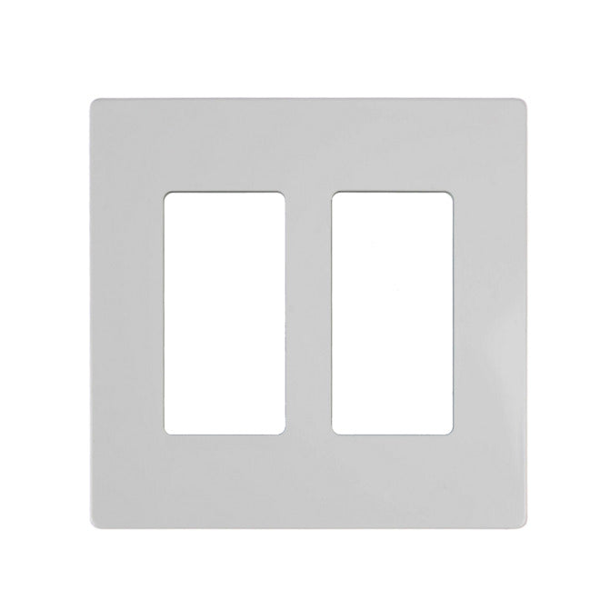 Atron 2-Gang 1-Pack Pearl White Decorator Screwless Standard Wall Plate-