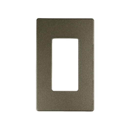 Atron 1-Gang 1-Pack Black Decorator Screwless Standard Wall Plate-