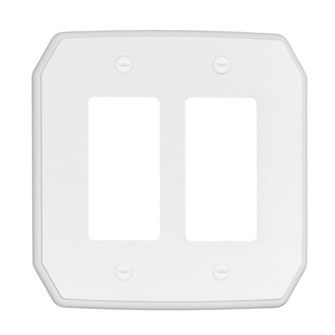 Atron 2-Gang 1-Pack White Jumbo Decorator Wall Plate-