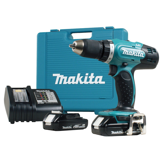 Makita 18-Volt 1/2-in Cordless Drill with Batteries and Charger - 1300 RPM - Keyless - Reversible - Variable Speed - Each