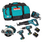 Set of 4 Cordless Tools -18-V Lithium-Ion LXT - Teal - Each