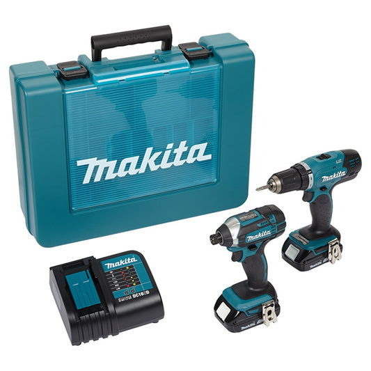 Makita Set of 2 Lithuim-Ion 18-V Teal Cordless Tools - Each