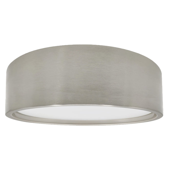 Allen + Roth Flush Mount Ceiling Light - Dimmable - 22 W - 14-in x 14-in - Brushed Nickel-