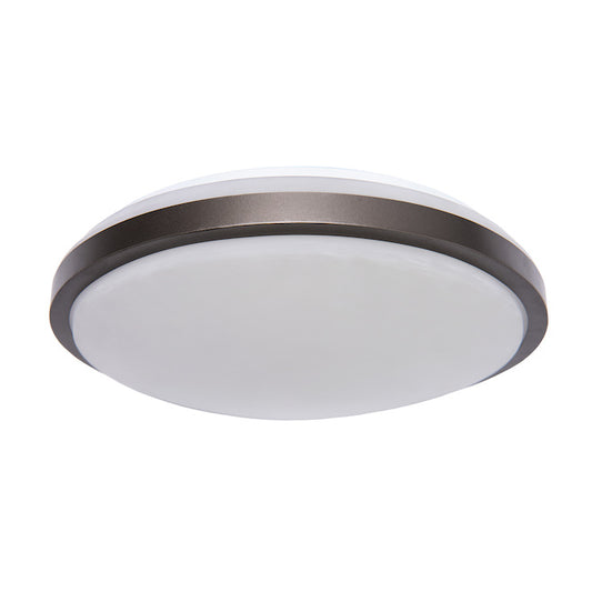 Project Source Round Flush Mount Ceiling Fixtures - LED - 12-in - Metal/Acrylic - Oil Rubbed Bronze - Pack of 2-