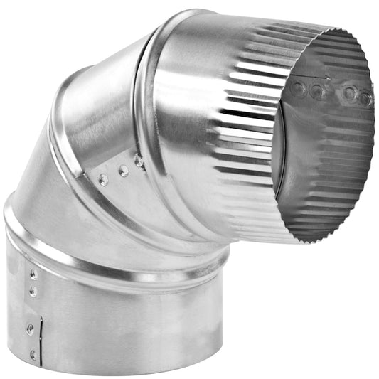 Imperial 4-in x 4-in Adjustable 90-Degree Aluminum Round Duct Elbow - Each