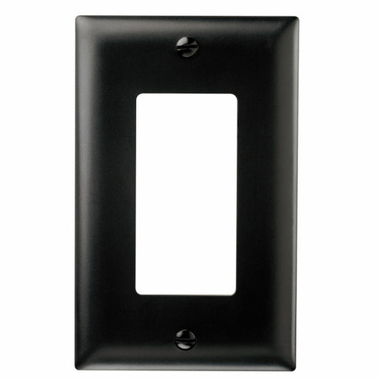 Legrand Trademaster 1-Gang Decorator Rocker Wall Plate (Black)-