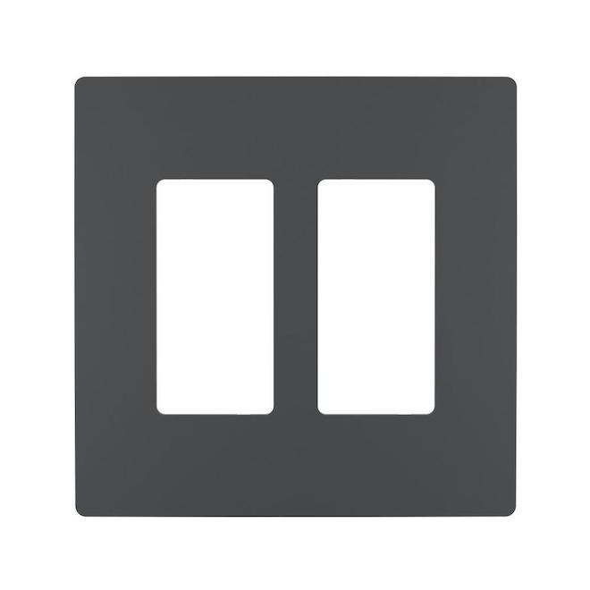 Legrand radiant 2-Gang Graphite Double Decorator-ft Wall Plate-
