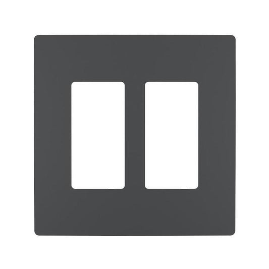 Legrand radiant 2-Gang Graphite Double Decorator-ft Wall Plate-