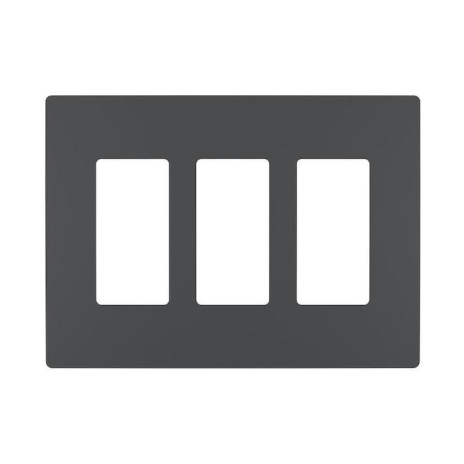 Legrand radiant 3-Gang Graphite Triple Decorator-ft Wall Plate-